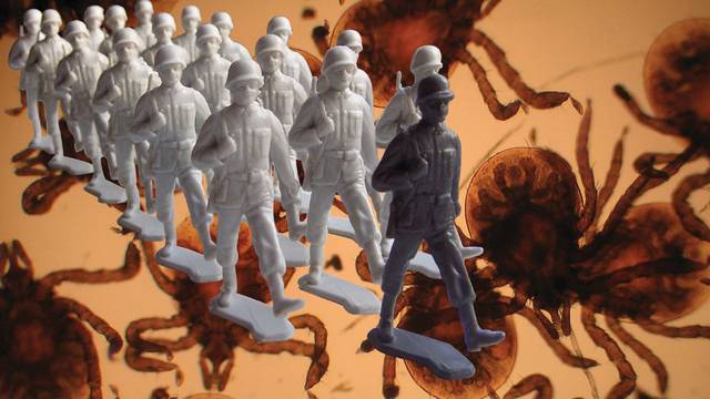 Иллюзии бактериологической войны. Фотоколлаж Романа Шкурлатова.