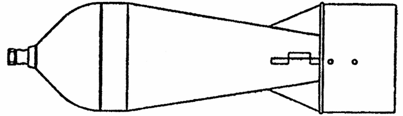 Рис. 32.1. Химическая однопудовая авиабомба конструкции Е. Г. Гронова (Широкорад А. Б., 2005)